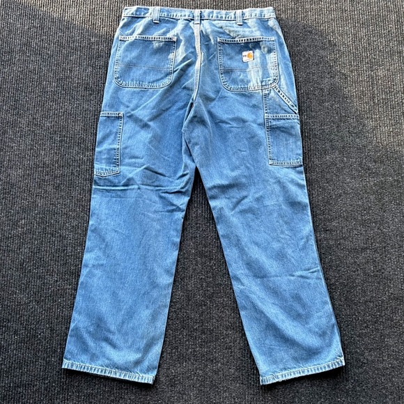 Carhartt Carpenter Rugged Flex Utility Jeans Workwear Distressed‎ Denim 36x30 - Picture 8 of 10